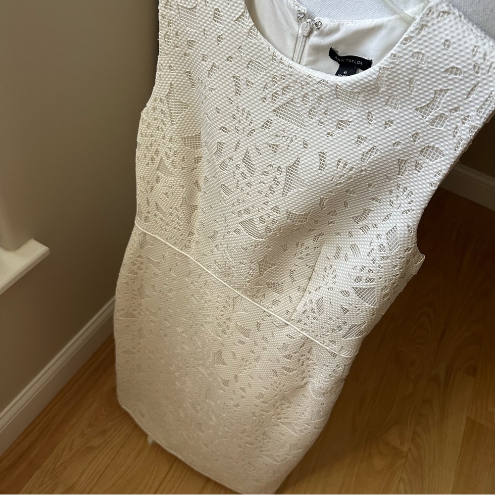 Ann Taylor White Sheath Dress - Picture 2 of 5